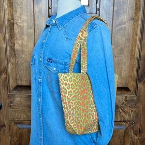 Leopard Print Tote Bag & Matching Zippered  Cosmetic Bag